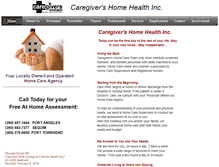 Tablet Screenshot of caregiversonline.com